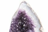 Amethyst Geode with Metal Stand - Dark Purple Crystals #209235-9